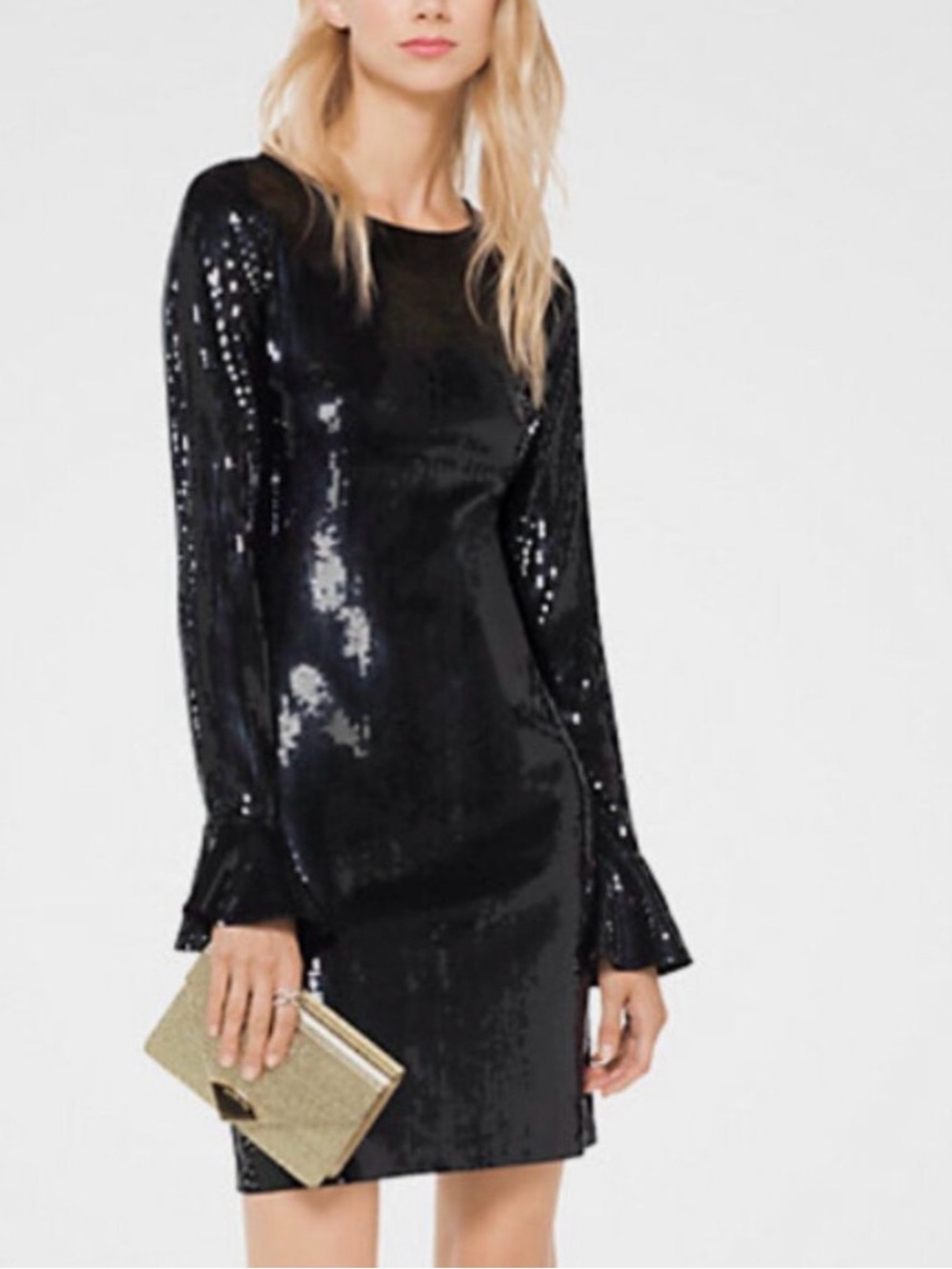 Michael Kors Sequin Bell Sleeves Dress
